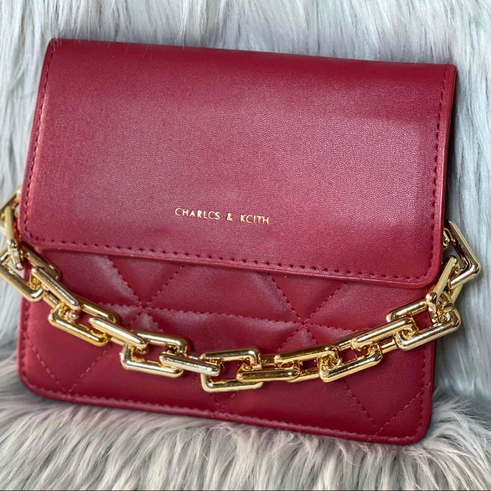 Leather red bag